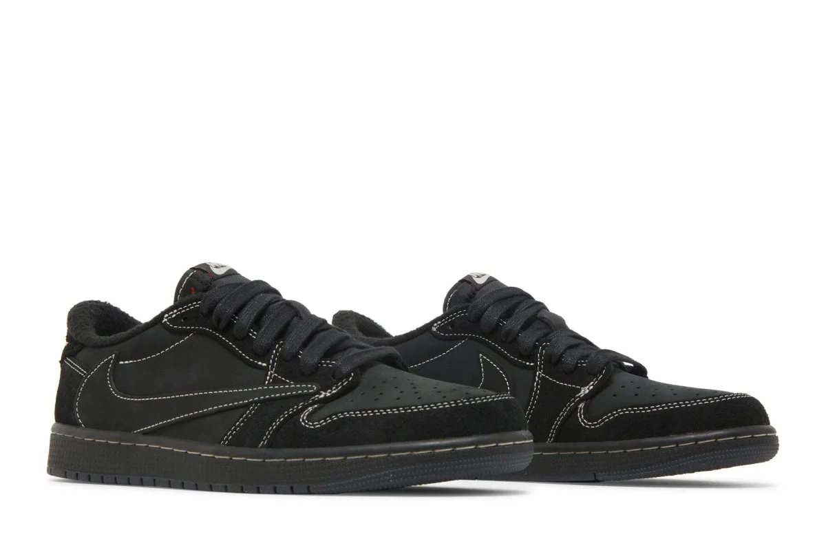Tênis Nike Travis Scott x Air Jordan 1 Low OG SP 'Black Phantom' Preto - Image 6